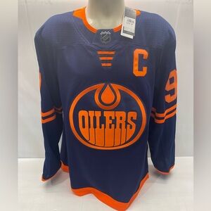 Edmonton Oilers McDavid Navy Blue 3rd Jersey NWT